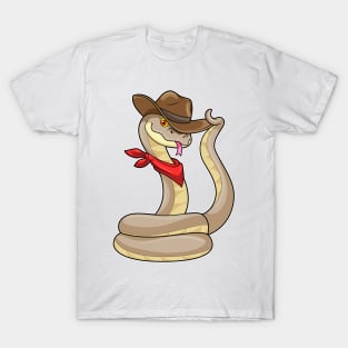 Snake as Cowboy with Scarf T-Shirt